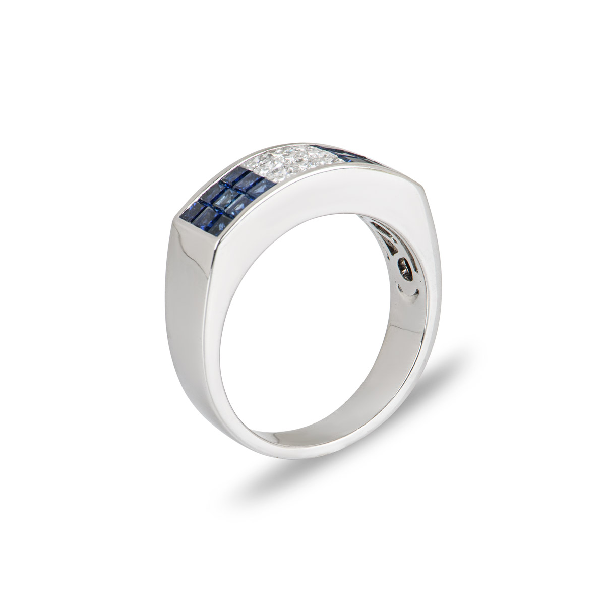 White Gold Sapphire & Diamond Dress Ring